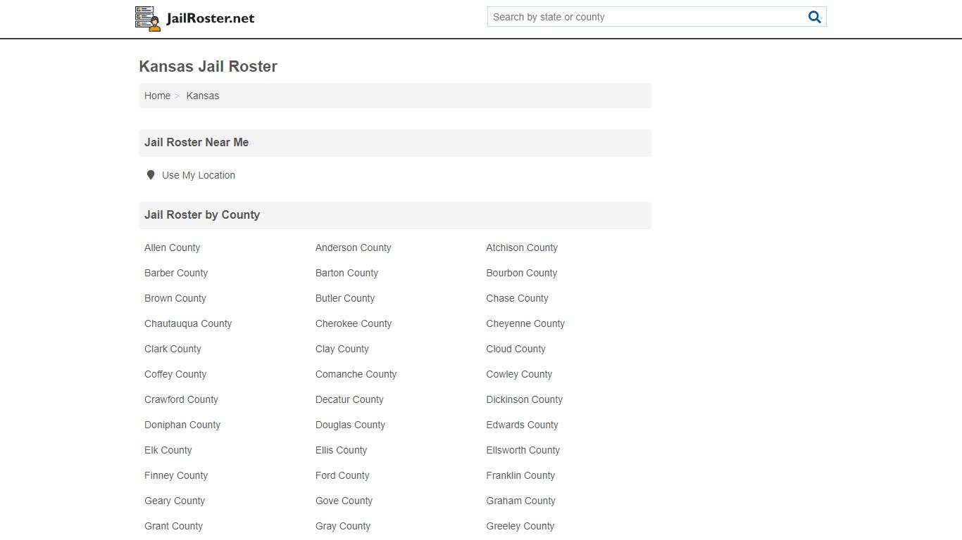 Kansas Jail Roster